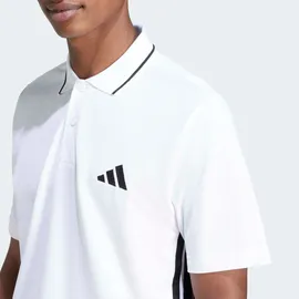 adidas Essentials 3-Streifen Piqué Kurzarm-poloshirt White / Black M