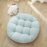 Surwin Stuhlkissen Rund, Sitzkissen Rund Bequemes Bodenkissen, Sitzkissen Boden gartenmöbel-Kissen, für Indoor und Outdoor (42cm,Himmelblau)