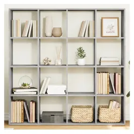 vidaXL Bücherregal 137,5 x 29 x 137,5 cm Grau