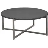AppleBee Soul Loungetisch 74 x 74 x 30 cm Grau/Rot/Schwarz
