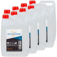D.LINE Destilliertes Wasser 5 Liter, Entmineralisiert nach Vorschrift VDE 0510 und DIN 43530 (8 x 5 Liter)