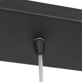 Steinhauer Hängeleuchte Pendellampe Hängelampe 3 flammig Glas Esstischleuchte schwarz