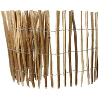 Dekoleidenschaft Staketenzaun "Haselnuss" Gartenzaun 90 cm x 5 m lang, Holzzaun, Rollzaun, Teichzaun beige