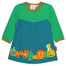 Toby Tiger Kleid mit Raubkatzen Applikation in grün | Gr.: 110