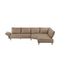 W.Schillig Ecksofa aus Echtleder ¦ braun ¦ Maße (cm): B: 340 H: 85 T: 272.0