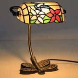 Uziqueif Bänkerlampe,Tiffany tischlampe, Schreibtischlampe Retro, Tischleuchte für Büro Bibliothek Studierzimmer Arbeitszimmer Schlafzimmer,Kolibri