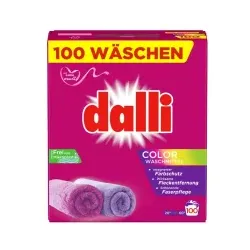 dalli Colorwaschmittel, 100 WL 502905 , 1 Packung = 6 kg, 100 Waschladungen