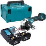 Makita DGA 517 Z inkl. 2 x 9,0 Ah + Ladegerät + Makpac