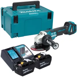 Makita DGA 517 Z inkl. 2 x 9,0 Ah + Ladegerät + Makpac