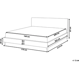 Beliani Beliani, Polsterbett, Schwarz