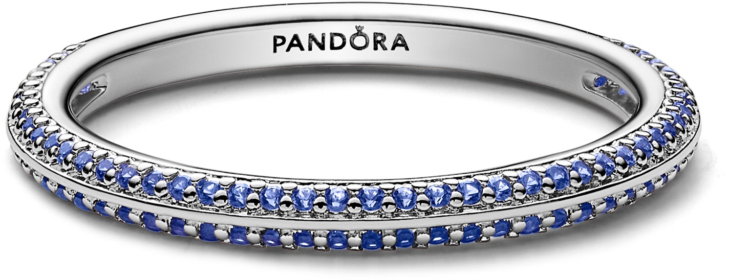 Pandora 199679C03 Silberring für Damen Pavé Blau, 56/17,8