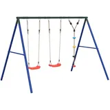 vidaXL Schaukel-Set mit Schaukelsitzen und Kletterschaukel Rot