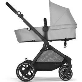 Cybex Gold Kinderwagen EOS Basic Trio-Set inkl. Babyschale Aton B2 i-Size und Babyschalen-Adapter, Reisesystem, Ab Geburt bis 22 kg (ca. 4 Jahre), Lava Grey
