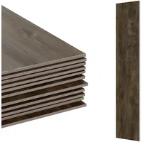 Relaxdays PVC Bodenbelag selbstklebend, Holzoptik, dunkelbraun