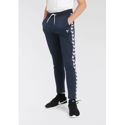 Jogginghose HUMMEL "für Kinder", Kinder, Gr. 134, N-Gr, blau (marine), Obermaterial: 50% Baumwolle, 50% Polyester, sportlich, Hosen, für Kinder