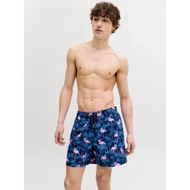 JACK & JONES Badeshorts JPSTMAUI VIBES NOVELTY AOP Blau S