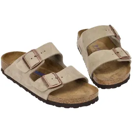 Birkenstock Arizona Soft Footbed Suede Leather Sandalen - Taupe - 50