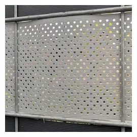 zaunzu® zaun|zu® Sichtschutz Rille Gelocht 15 Prozent PP Streifen Anthrazit 26m