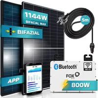 Sunniva SUNNIVA® 880W Balkonkraftwerk 800W komplett Steckdose, FOX ESS