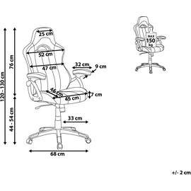 Beliani Adventure Kunstleder Schwarz