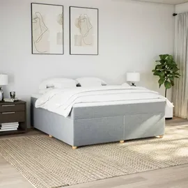 vidaXL Boxspringbett 180 x 200 cm Hellgrau