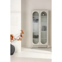 VCM Vitrine Lima 80 x 35 x 180 cm Beige