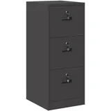 vidaXL Aktenschrank 44 x 50 x 106,5 cm Schwarz/Grau