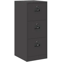 vidaXL Aktenschrank 44 x 50 x 106,5 cm Schwarz/Grau