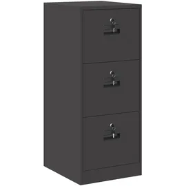 vidaXL Aktenschrank 44 x 50 x 106,5 cm Schwarz/Grau