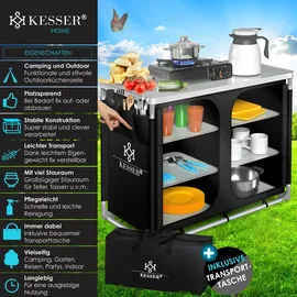 Kesser Campingschrank Campingküche Schwarz/Weiß