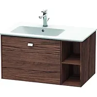 Duravit Brioso Waschtischunterbau BR401201021 820x479mm, Nussbaum Dunkel/Chrom, Regal links