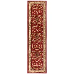 Kadima Design Traditioneller Teppich in Trendfarben `Glazert` . Farbe: Rot, 60x230 cm