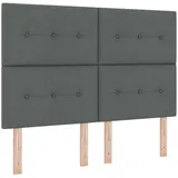 vidaXL Boxspringbett 140 x 190 cm Dunkelgrau