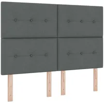 vidaXL Boxspringbett 140 x 190 cm Dunkelgrau