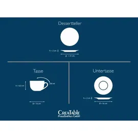 CreaTable Maria Theresia Kaffeeservice 18-tlg. weiß