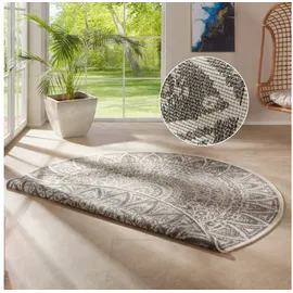 freundin Home Collection Teppich "Lilja Wendeteppich", beige (creme, grau), H:5mm Ø:240cm, Polypropylen (PP), FREUNDIN HOME COLLECTION, Teppiche, Teppich, In-& Outdoor, beidseitig, Wetterfest, Balkon, Garten, Wohnzimmer