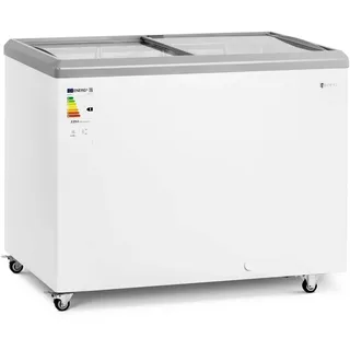 Royal Catering Gefriertruhe - 280 L - Glastüren - abschließbar -