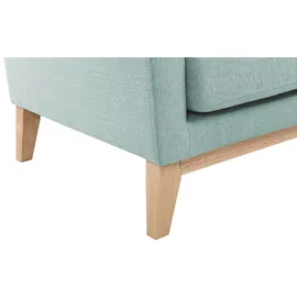 miliboo Eckcouch Polyester 2-Sitzer Lagunengrün