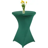 Highdi Stretch Stehtischhussen, Spandex Elastische Cocktail Tischdecken für Hochzeit, Geburtstagsfeiern, Party, Bankett, Heim Dekor (dunkelgrün,60x110cm)