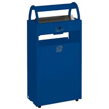 Proregal Kombiascher mit Schloss und Blenden 60 Liter, HxBxT 98 x 48,5 x 26,5 cm Stahl Blau
