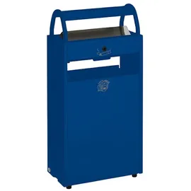 Proregal Kombiascher mit Schloss und Blenden 60 Liter, HxBxT 98 x 48,5 x 26,5 cm Stahl Blau
