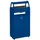 Proregal Kombiascher mit Schloss und Blenden 60 Liter, HxBxT 98 x 48,5 x 26,5 cm Stahl Blau