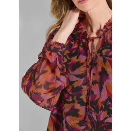 GOLDNER Druckbluse mit Rüschen rot 23