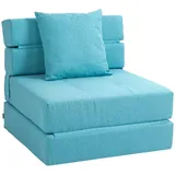 HOMCOM Schlafsessel-70L x 70B x 61H cm-Blau | Gr.: onesize