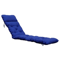 Home Feeling Liegenauflage Deckchair Sitzkissen Sitzpolster für Liege, 195 x 49 cm, blau blau