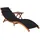 vidaXL Sonnenliege 200 x 60 x 30 cm Schwarz
