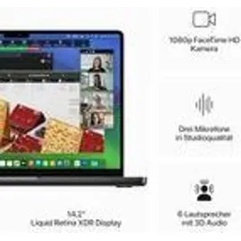 Apple MacBook Pro M3 2023 14" M3 Pro 18 GB RAM 1 TB SSD 18-Core GPU Space Schwarz