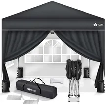 tillvex Faltpavillon 3 x 3 m inkl. 4 Seitenteile Grau