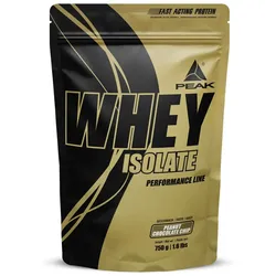 PEAK Whey Protein Isolat - 750g - Geschmack Peanut Chocolate Chip I 25 Portionen I sehr hoher Proteinanteil aus 100% Molkeprotein-Isolat I zucker- & fettarm I für Muskelaufbau & -erhalt