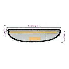 vidaXL Treppenmatten 15 Stk. Schwarz 56x17x3 cm